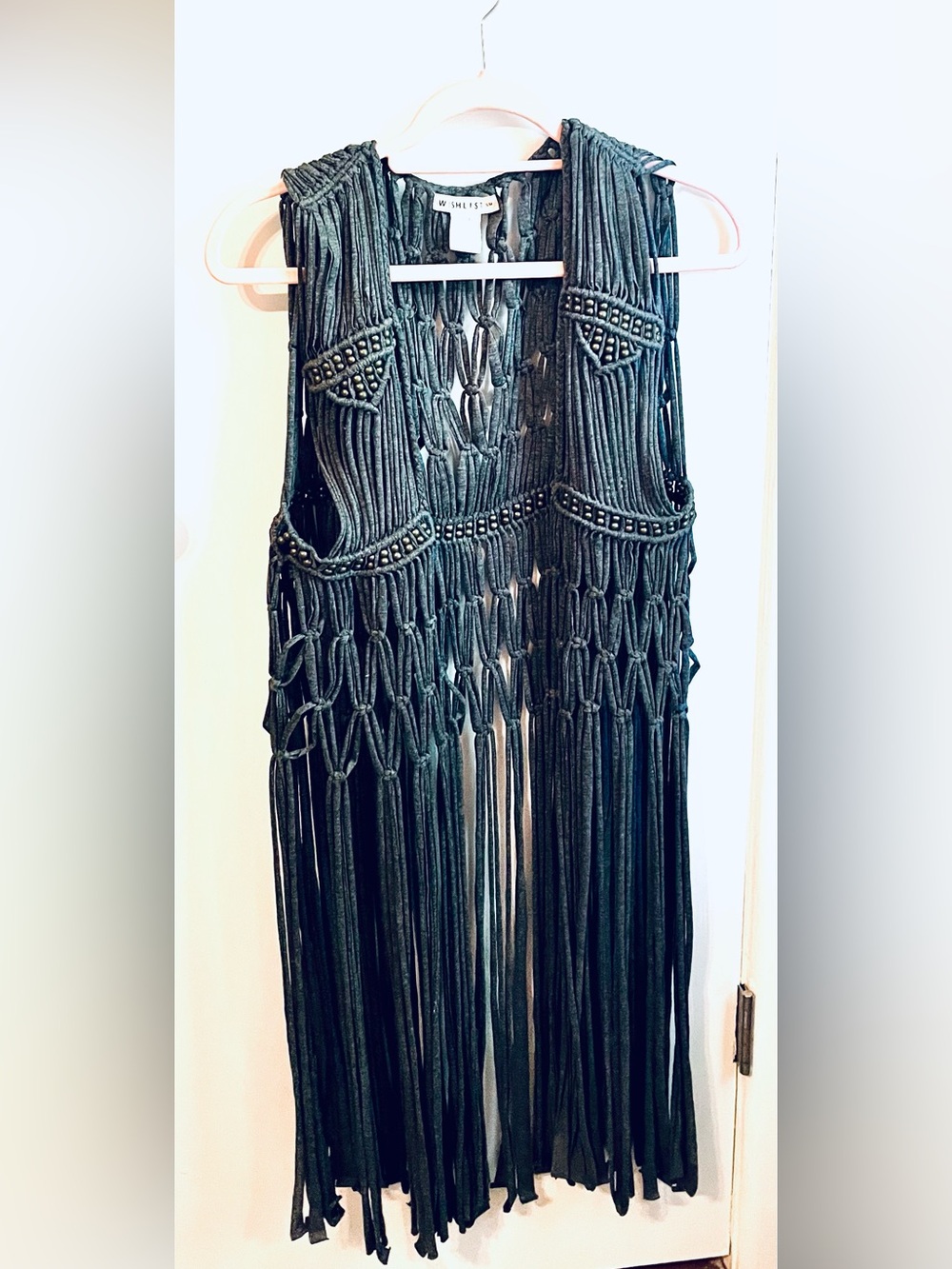 Wishlist Crochet Hippie Beaded Vest